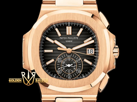 Patek Philippe 百達翡麗 PP錶 Nautilus 5980/1R 金鷹 5980/1R-001 玫瑰金 鍊帶款 同軸計時碼表 自動上鏈 40.5mm 台灣公司貨