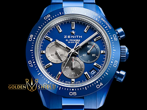 ZENITH 真力時 CHRONOMASTER SPORT系列 49.3102.3600/51.M3100 160週年限量160枚 藍面 三色計時盤 藍色陶瓷錶殼 2026年保單 國內公司貨 附原廠藍色橡膠錶帶 1/10秒 計時碼錶 導柱輪 自動上鍊 41mm
