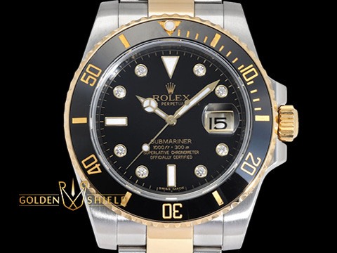 ROLEX 勞力士 Submariner 潛航者 116613GLN 陶瓷框 8鑽 116613 LN 半金 黑水鬼 自動上鍊 40mm