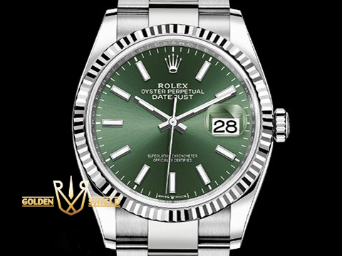 ROLEX 勞力士 DATEJUST 126234 蠔式日誌型 薄荷綠色錶面 DJ36 經典三角坑紋錶圈 蠔式三板錶帶 自動上鍊 36mm 2026年保單 新式保卡