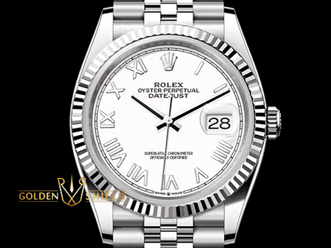 ROLEX 勞力士 Datejust 126234 蠔式日誌型 不鏽鋼材質 2026年保卡 白色羅馬時標面盤 18K白金三角坑紋錶圈 紀念型(Jubilee)錶帶 自動上鍊 36mm