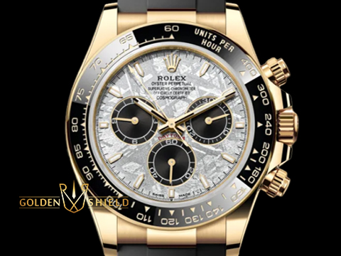 ROLEX 勞力士 Cosmograph Daytona 宇宙計時型 迪通拿 126518LN Met Meteorite 隕石面盤 計時碼表 18K黃金材質 陶瓷外圈 2025年保單 新式保卡 126518 LN 賽車錶 自動上鍊 40mm