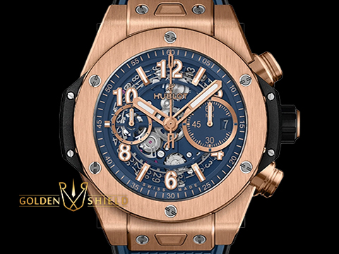 Hublot 宇舶 BIG BANG 大爆炸 Unico421.OX.5180.RX 玫瑰金材質 拋光和緞面打磨18K黃金錶殼 飛返計時碼錶 2025年保單 最新電子式保書 自動上鍊 44mm