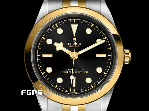 TUDOR 帝舵 BLACK BAY 41 M79683-0001 18K黃金材質 半金款 金色錶圈搭配黑色面盤 五珠鏈帶 可快調式錶扣 2025年保卡 自動上鍊 41mm