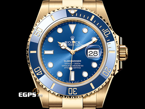 ROLEX 勞力士 Submariner Date 蠔式 潛航者 126618LB 藍水鬼 藍色陶瓷錶圈 126618 LB 全金款 18K黃金 潛水錶 2023年保卡 自動上鍊 41mm