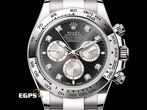 ROLEX 勞力士 Cosmograph Daytona 宇宙計時型 迪通拿 126509 計時碼表 原廠鑽石時標 黑色熊貓面盤 18K白金材質 賽車錶 2026年保卡 自動上鏈 40mm