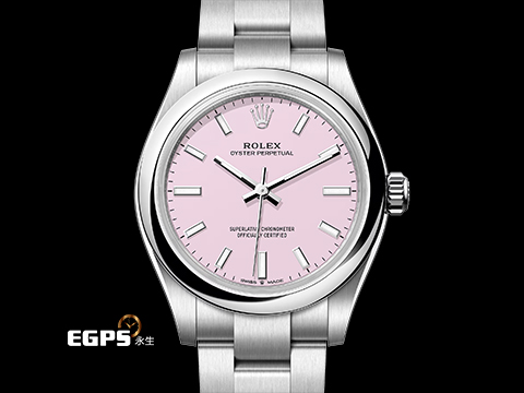ROLEX 勞力士 Oyster Perpetual 31 經典 蠔式恆動型 277200 最新款 糖果粉色面盤 OP31 不鏽鋼 大三針 2026年保卡 自動上鍊 31mm