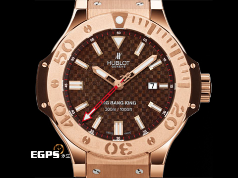 Hublot 宇舶 Big Bang King 大爆炸 王者至尊 322.PC.1001.RX 棕色碳纖維格紋面盤 玫瑰金 大三針 整支重約6.24兩 極具份量感 台灣公司貨 自動上鍊 48mm