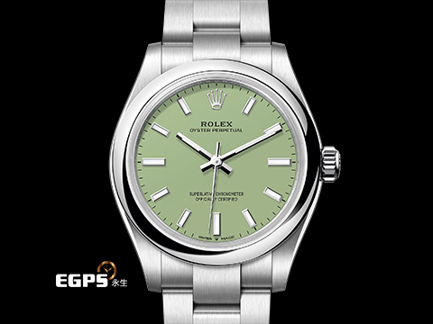 ROLEX 勞力士 Oyster Perpetual 31 經典 蠔式恆動型 277200 2025年最新款 開心果綠色噴漆面盤 OP31 不鏽鋼 2026年保卡 自動上鍊 31mm