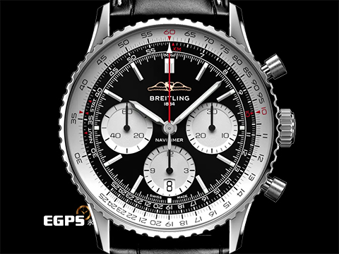 BREITLING 百年靈 Navitimer B01-Chronograph 41 航空計時 AB0139 計時碼表 不鏽鋼 AB0139211B1P1 經典環形飛行滑尺 黑色熊貓面盤 自製B01機芯 2026年保卡 自動上鍊 飛行錶 41mm