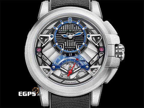 Harry Winston 海瑞溫斯頓 HW錶 Project Z14系列 OCEARS42ZZ001 偏心鏤空面盤 30秒逆跳秒針 Zalium 鋯合金材質 限量300只 2020年台灣公司貨 自動上鍊 42.2mm