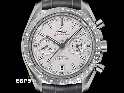 OMEGA 歐米茄 Speedmaste Chronograph 超霸 速霸 31193445199001 「月之灰面」Grey Side of the Moon 灰陶瓷錶殼 PT950 鉑金噴砂面盤 計時碼表 同軸擒縱 2021年台灣公司貨 自動上鏈 44.25mm
