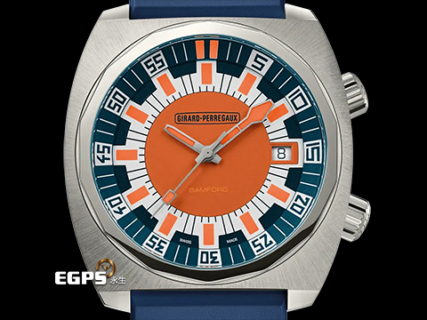 Girard-Perregaux 芝柏 GP錶 Deep Diver 系列 39500-21-3266-6CX 鈦金屬 GP x BAMFORD合作聯名款 限量350只 復古 潛水錶 大三針 2025年保卡 自動上鏈 40mm