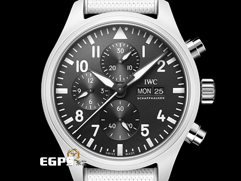 IWC 萬國錶 Pilot's Chronograph 飛行員 TOP GUN 海軍空戰部隊 Lake Tahoe「太浩湖」特別版 白陶瓷 IW389105 計時碼表 星期日期顯示 飛行錶 2022年保單 自動上鍊 44.5mm