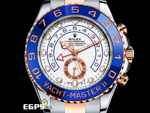 ROLEX 勞力士 Yacht-Master II 蠔式 遊艇名仕型 116681 永恆玫瑰金 半金款 新款賓士指針 帆船 倒數計時碼表 2022年新式保卡 大遊艇 自動上鏈 44mm