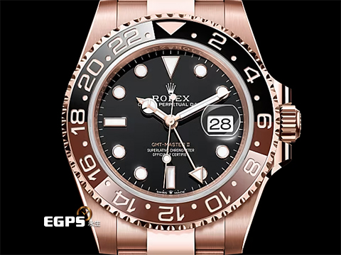 ROLEX 勞力士 GMT-Master II 格林威治型 126715CHNR 兩地時區 棕黑雙色 陶瓷錶圈 沙士圈 永恆玫瑰金 2023年保卡 自動上鏈 40mm