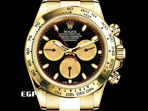 ROLEX 勞力士 Daytona 迪通拿 116508 計時碼表 保羅紐曼 小怪獸 紅色計時秒針 經典黃黑配色面盤 18K黃金材質 2019年保卡 自動上鍊 40mm