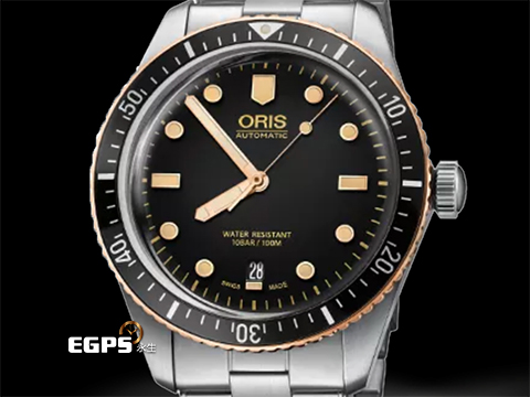 Oris 豪利時 Divers Sixty-Five系列 1965 復刻1965年ORIS第一款潛水錶 青銅外圈 復古色時標 01733770743540782018 不鏽鋼 大三針 復古箱型藍寶石水晶玻璃 2023年台灣公司貨 自動腕錶 40mm