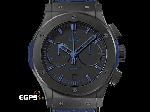 HUBLOT 宇舶 Classic Fusion Chronongraph 經典融合 計時碼錶 521.CI.1190.GR.ABB12 黑陶瓷材質 深藍色指針、時標 台灣公司貨 自動上鍊 45mm