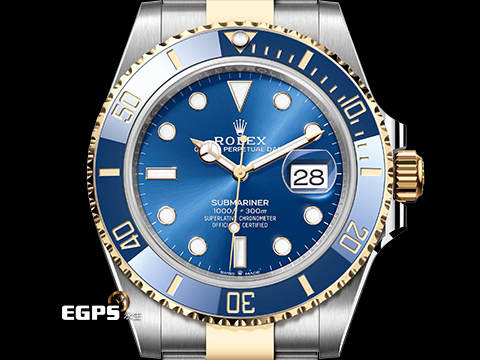 ROLEX 勞力士 Submariner 潛航者 126613LB 陶瓷框 半金款 藍水鬼 2026年保卡 3235新機芯 潛水錶 自動上鍊 41mm