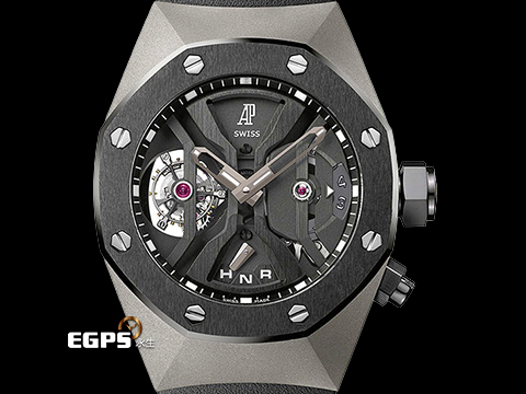 Audemars Piguet 愛彼 Royal Oak Concept 26560IO.OO.D002CA.01 鈦金屬材質 皇家橡樹概念系列 陀飛輪 鏤空面盤 兩地時區 陶瓷錶圈 台灣公司貨 新錶參考訂價:6,914,000元 手動上鏈 44mm