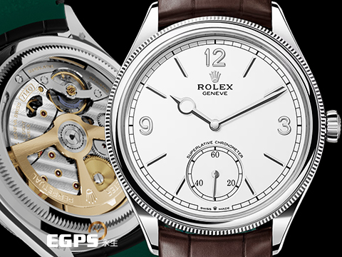 ROLEX 勞力士 Perpetual 1908系列 52509-0006 醇白色面盤 寶璣式時針 小秒針 18K白金材質 最新款7140機芯 透明錶背 2025年保卡 自動上鍊 39mm