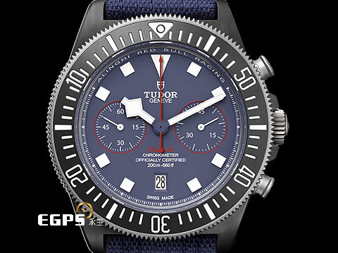 TUDOR 帝舵 Pelagos FXD Chrono "Alinghi Red Bull Racing" 阿靈基紅牛帆船隊特別版 領潛型 25807KN-0001 黑色碳複合材質錶殼 +鈦金屬 25807 KN 計時碼表 2024年保卡 自動上鍊 43mm