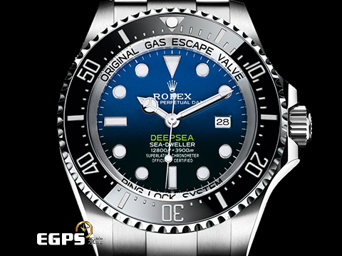 ROLEX 勞力士 Deepsea D-Blue 海使者 126660 DB 深海 水鬼王 漸 層 藍 面盤 126660DB 陶瓷錶圈 2018年保卡 排氦氣閥 潛水錶 自動上鍊 44mm