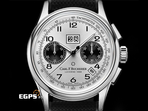 Carl F. Bucherer 寶齊萊 Heritage BiCompax Annual Chronograph 傳承系列 白熊貓面盤 00.10803.08.12.01 年曆功能 計時碼表 大日期窗 不鏽鋼材質 限量888支 2019年台灣公司貨 自動上鍊 41mm