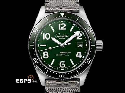 Glashutte Original 格拉蘇蒂 Spezialist 1-39-11-13-63-07 不鏽鋼材質 電鍍蘆葦綠色面板 細緻太陽紋 藍寶石水晶玻璃錶背 2026年 自動上鍊 39.5mm