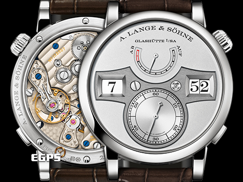 A.LANGE & SOHNE 朗格 Zeitwerk Platinum 時間橋 142.025 貓頭鷹 PT950 鉑金材質 大數字瞬跳時間顯示 3日動能顯示 小秒針 德國銀 2024年保單 手上鍊 41.9mm