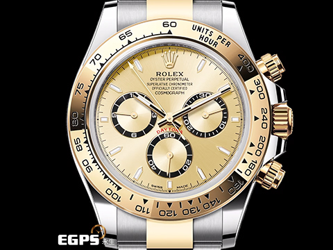 ROLEX 勞力士 Cosmograph Daytona 宇宙計時型 迪通拿 126503 半金款 18K黃金 金色面盤搭配黑圈色計時盤 計時碼表 賽車錶 2026年保卡 自動上鍊 40mm