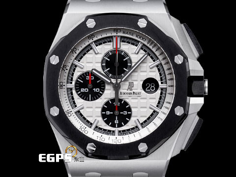 Audemars Piguet 愛彼 AP Royal Oak Offshore 皇家橡樹 離岸型 26400SO.OO.A002CA.01 不鏽鋼材質 計時碼表 黑色陶瓷框 經典 白熊貓 已貼膜 自動上鏈 44mm