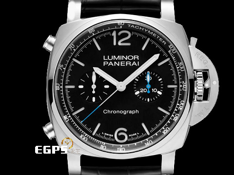 PANERAI 沛納海 Luminor Chrono PAM1109 經典夜光三明治面盤 PAM01109 計時碼表 不鏽鋼 2022年保單 自動上鍊 44mm