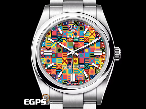 ROLEX 勞力士 Oyster Perpetual 36 經典 蠔式恆動型 126000 新款 彩色紀念花紋 漆面圖案面盤 OP36 904L不鏽鋼材質 大三針 2026年保卡 自動上鍊 36mm