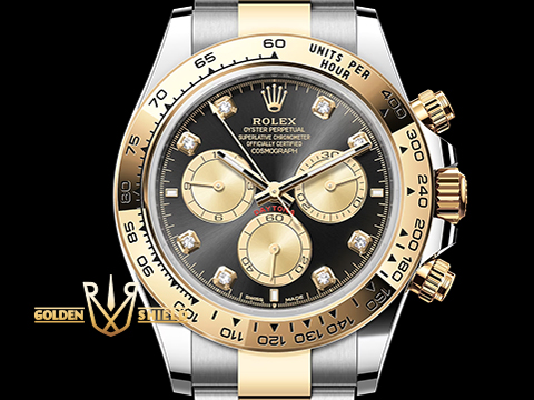 ROLEX 勞力士 Daytona 迪通拿 126503G 8鑽半金黑迪 18K黃金 2023年最新款 4131自動上鏈機芯 2025年保單 新式保卡